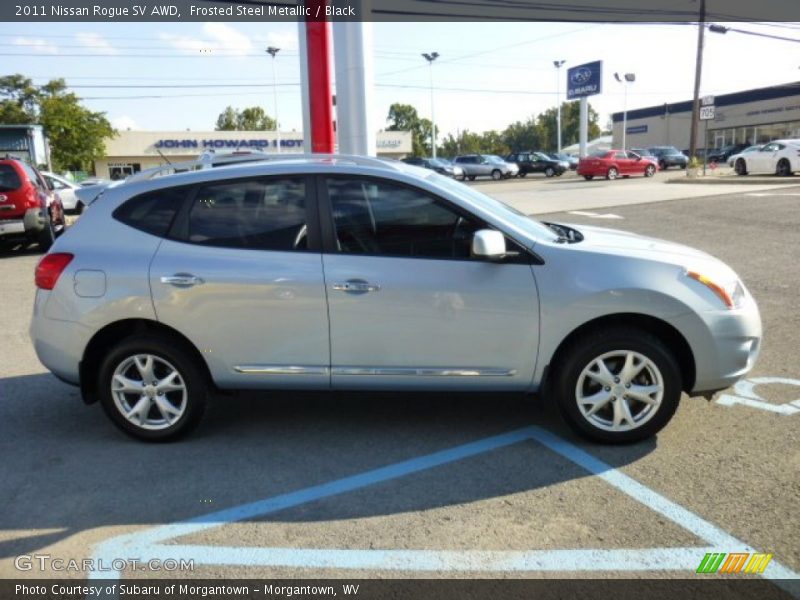 Frosted Steel Metallic / Black 2011 Nissan Rogue SV AWD