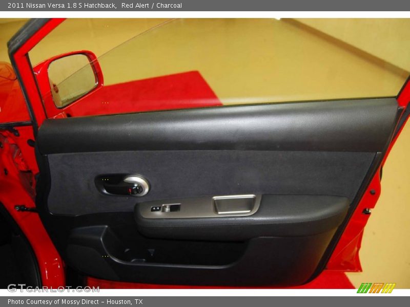 Red Alert / Charcoal 2011 Nissan Versa 1.8 S Hatchback