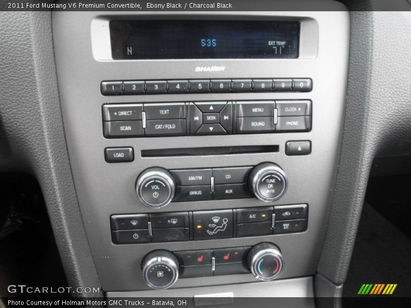 Ebony Black / Charcoal Black 2011 Ford Mustang V6 Premium Convertible