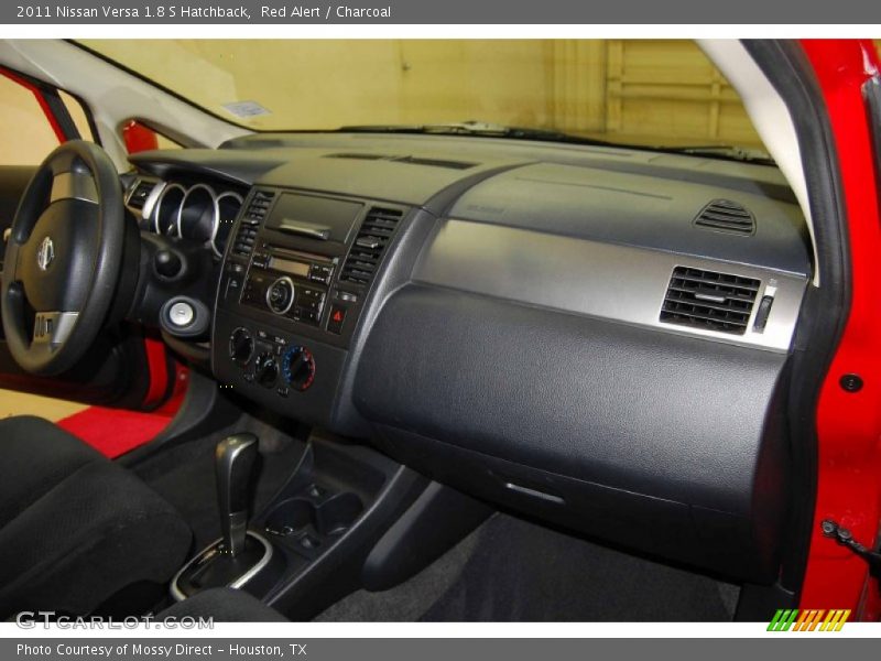 Red Alert / Charcoal 2011 Nissan Versa 1.8 S Hatchback