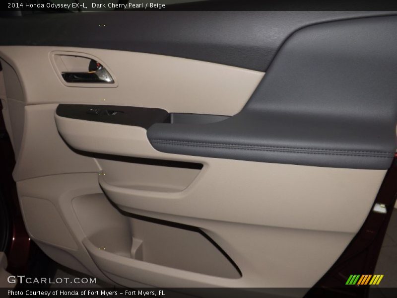 Dark Cherry Pearl / Beige 2014 Honda Odyssey EX-L