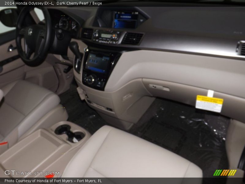 Dark Cherry Pearl / Beige 2014 Honda Odyssey EX-L