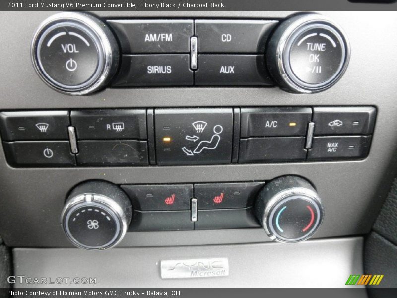 Ebony Black / Charcoal Black 2011 Ford Mustang V6 Premium Convertible