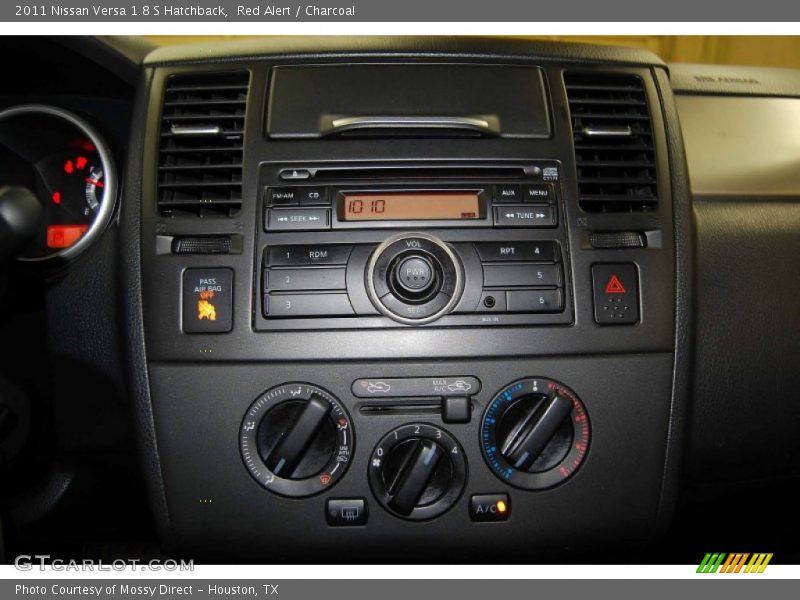 Red Alert / Charcoal 2011 Nissan Versa 1.8 S Hatchback