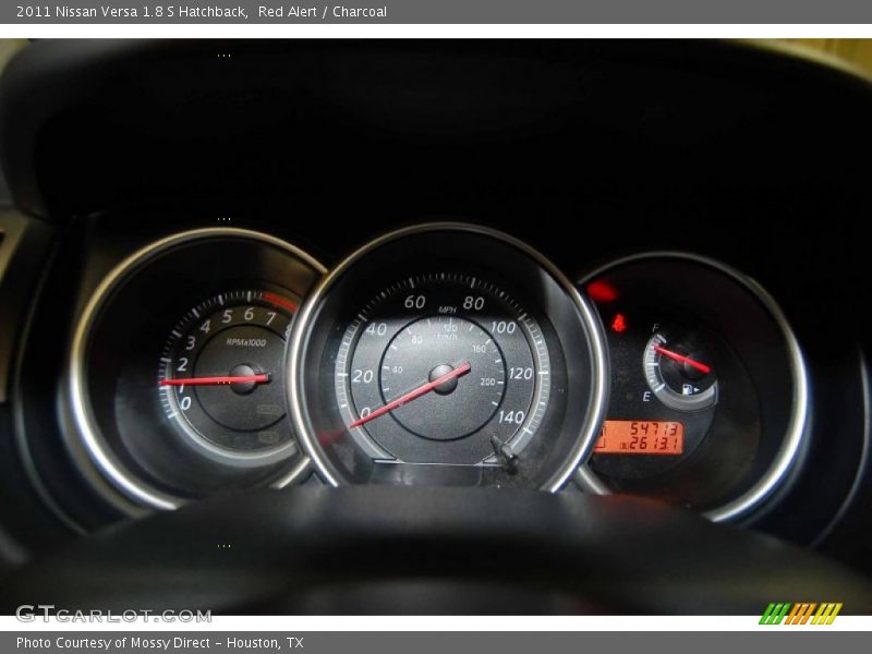 Red Alert / Charcoal 2011 Nissan Versa 1.8 S Hatchback