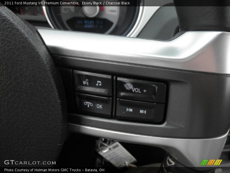 Ebony Black / Charcoal Black 2011 Ford Mustang V6 Premium Convertible