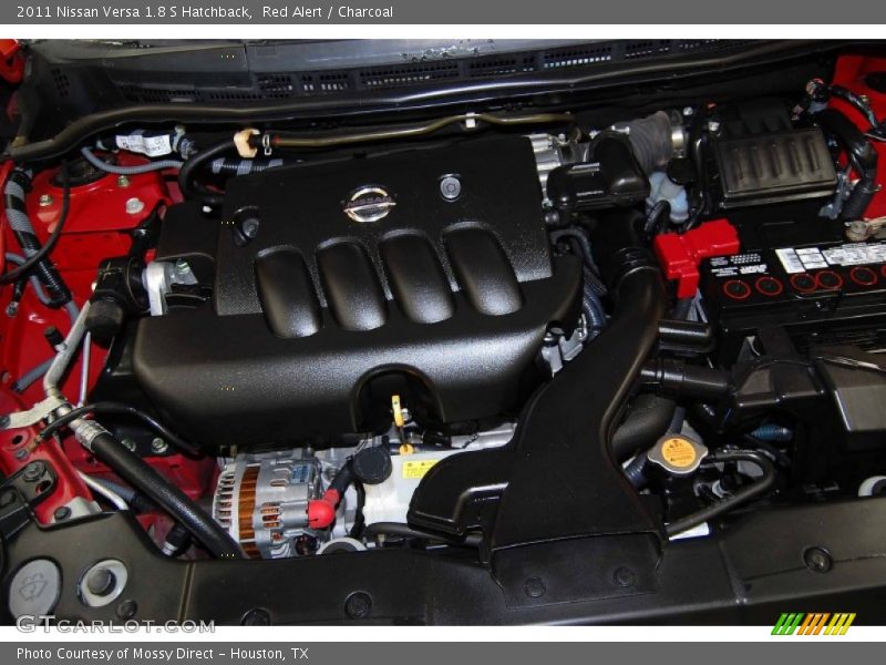 Red Alert / Charcoal 2011 Nissan Versa 1.8 S Hatchback