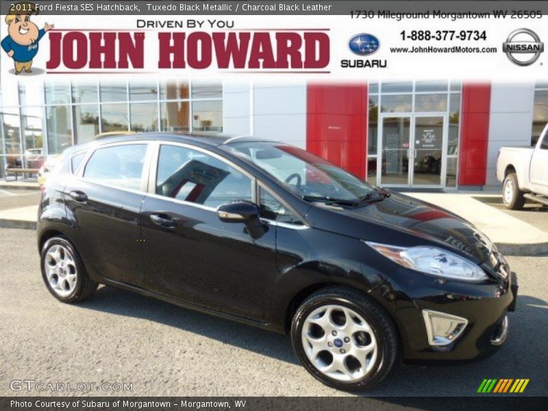 Tuxedo Black Metallic / Charcoal Black Leather 2011 Ford Fiesta SES Hatchback
