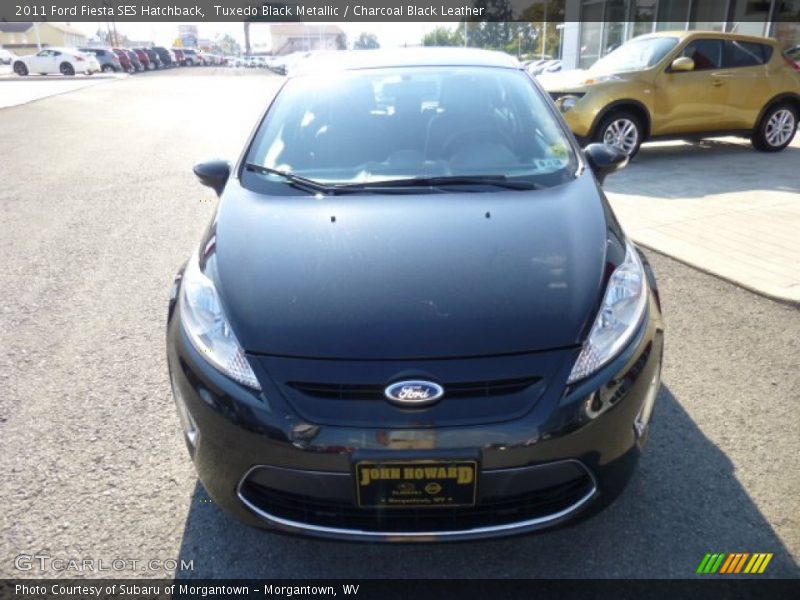Tuxedo Black Metallic / Charcoal Black Leather 2011 Ford Fiesta SES Hatchback