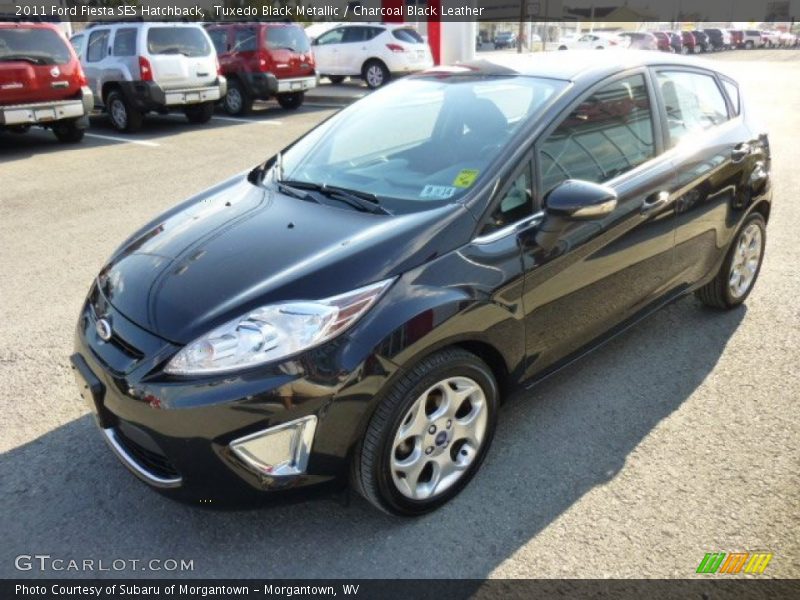 Tuxedo Black Metallic / Charcoal Black Leather 2011 Ford Fiesta SES Hatchback