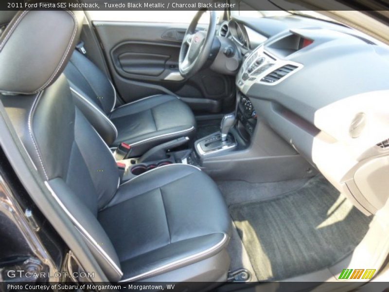 Tuxedo Black Metallic / Charcoal Black Leather 2011 Ford Fiesta SES Hatchback