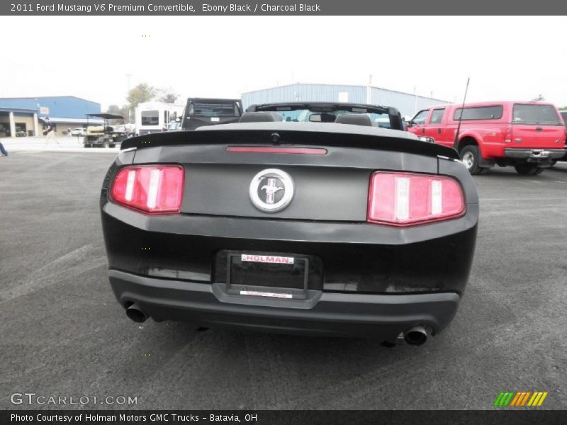 Ebony Black / Charcoal Black 2011 Ford Mustang V6 Premium Convertible