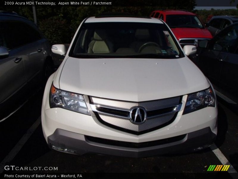 Aspen White Pearl / Parchment 2009 Acura MDX Technology