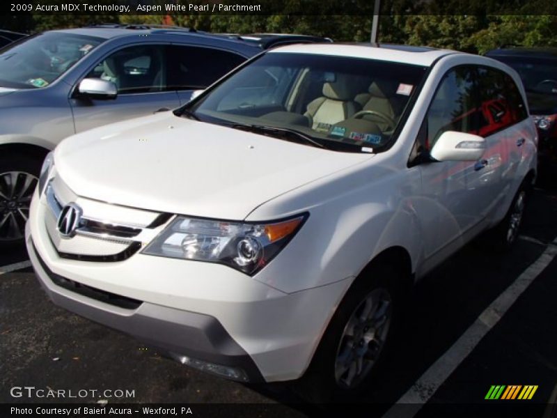 Aspen White Pearl / Parchment 2009 Acura MDX Technology