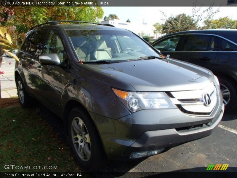 Sterling Gray Metallic / Taupe 2008 Acura MDX Technology