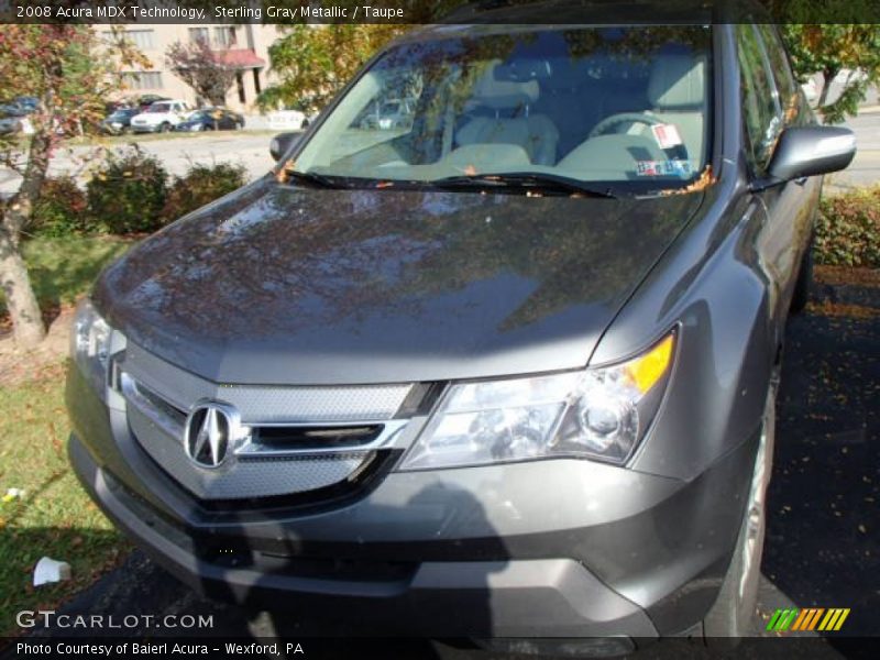 Sterling Gray Metallic / Taupe 2008 Acura MDX Technology
