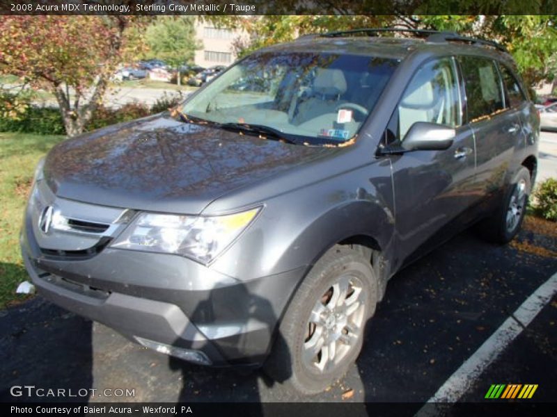 Sterling Gray Metallic / Taupe 2008 Acura MDX Technology