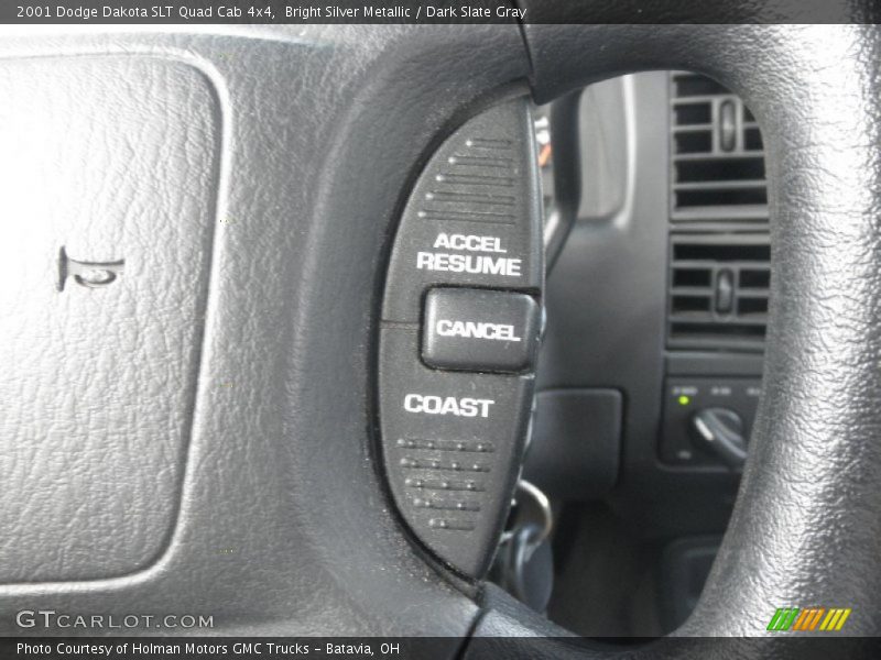 Bright Silver Metallic / Dark Slate Gray 2001 Dodge Dakota SLT Quad Cab 4x4