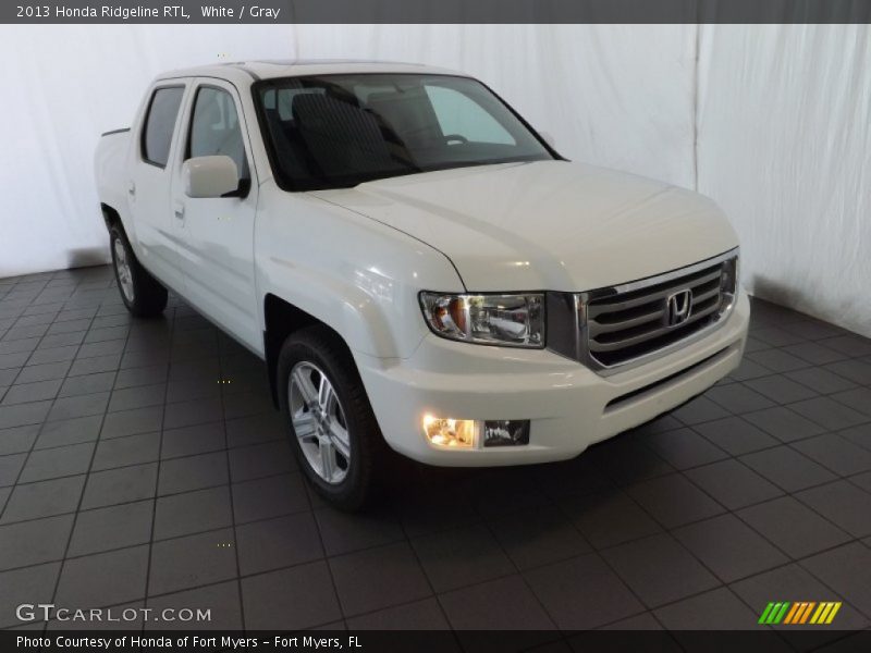 White / Gray 2013 Honda Ridgeline RTL
