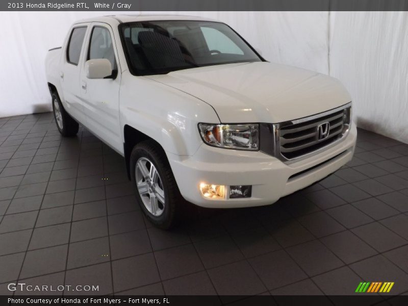 White / Gray 2013 Honda Ridgeline RTL
