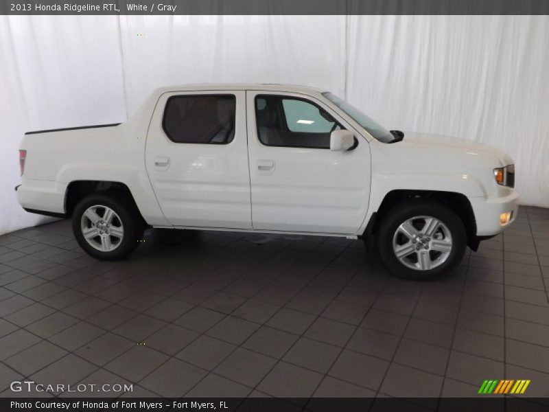 White / Gray 2013 Honda Ridgeline RTL