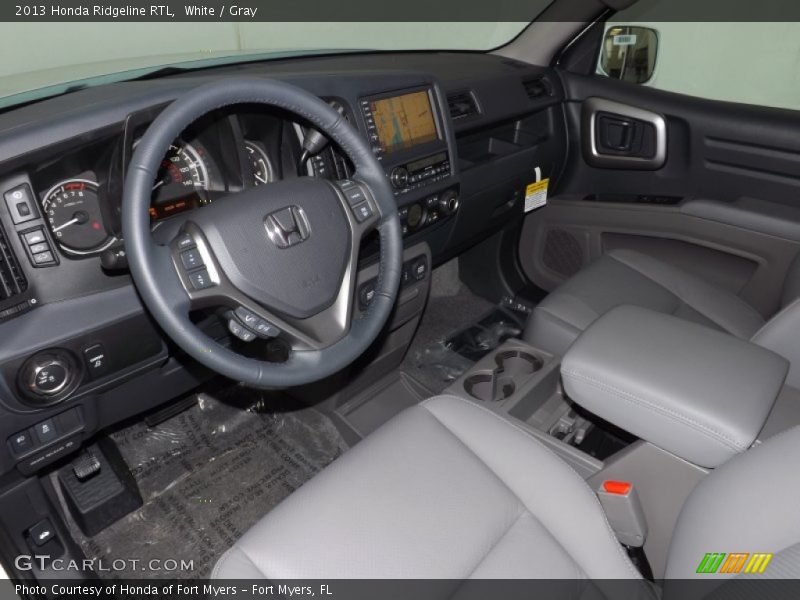 White / Gray 2013 Honda Ridgeline RTL