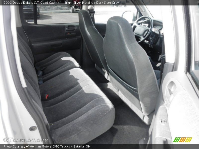 Bright Silver Metallic / Dark Slate Gray 2001 Dodge Dakota SLT Quad Cab 4x4