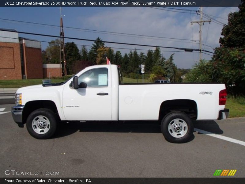 Summit White / Dark Titanium 2012 Chevrolet Silverado 2500HD Work Truck Regular Cab 4x4 Plow Truck