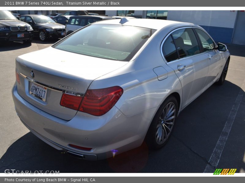 Titanium Silver Metallic / Black 2011 BMW 7 Series 740Li Sedan