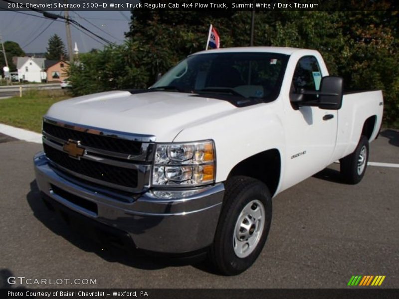 Summit White / Dark Titanium 2012 Chevrolet Silverado 2500HD Work Truck Regular Cab 4x4 Plow Truck