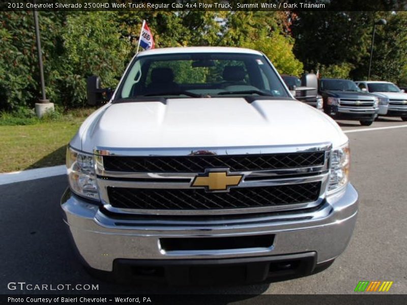 Summit White / Dark Titanium 2012 Chevrolet Silverado 2500HD Work Truck Regular Cab 4x4 Plow Truck