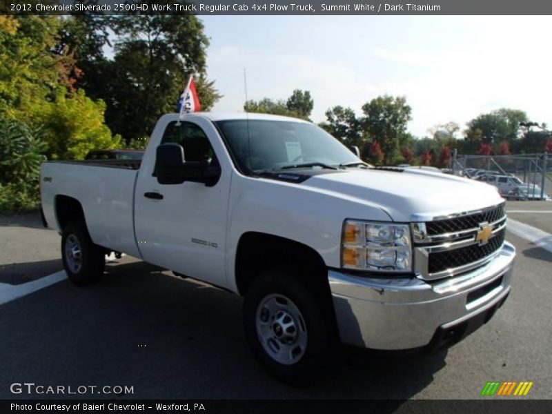 Summit White / Dark Titanium 2012 Chevrolet Silverado 2500HD Work Truck Regular Cab 4x4 Plow Truck