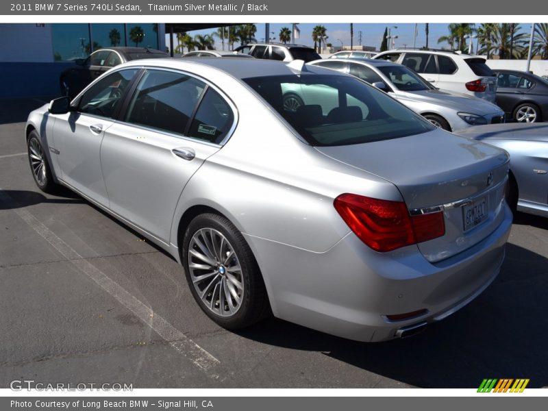 Titanium Silver Metallic / Black 2011 BMW 7 Series 740Li Sedan