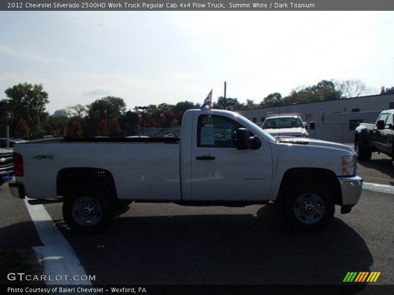 Summit White / Dark Titanium 2012 Chevrolet Silverado 2500HD Work Truck Regular Cab 4x4 Plow Truck