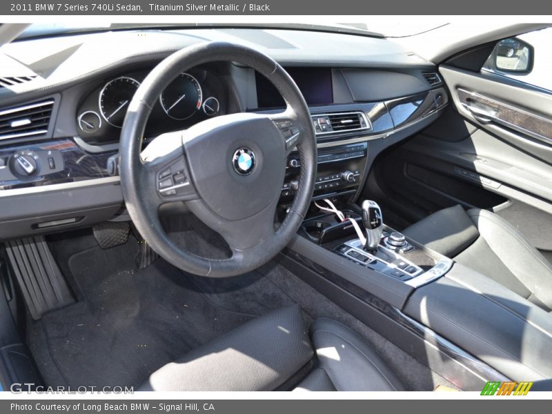 Titanium Silver Metallic / Black 2011 BMW 7 Series 740Li Sedan