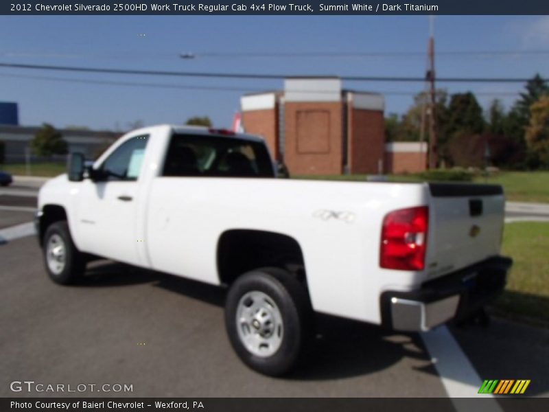 Summit White / Dark Titanium 2012 Chevrolet Silverado 2500HD Work Truck Regular Cab 4x4 Plow Truck