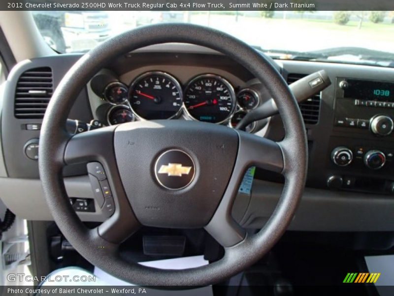 Summit White / Dark Titanium 2012 Chevrolet Silverado 2500HD Work Truck Regular Cab 4x4 Plow Truck