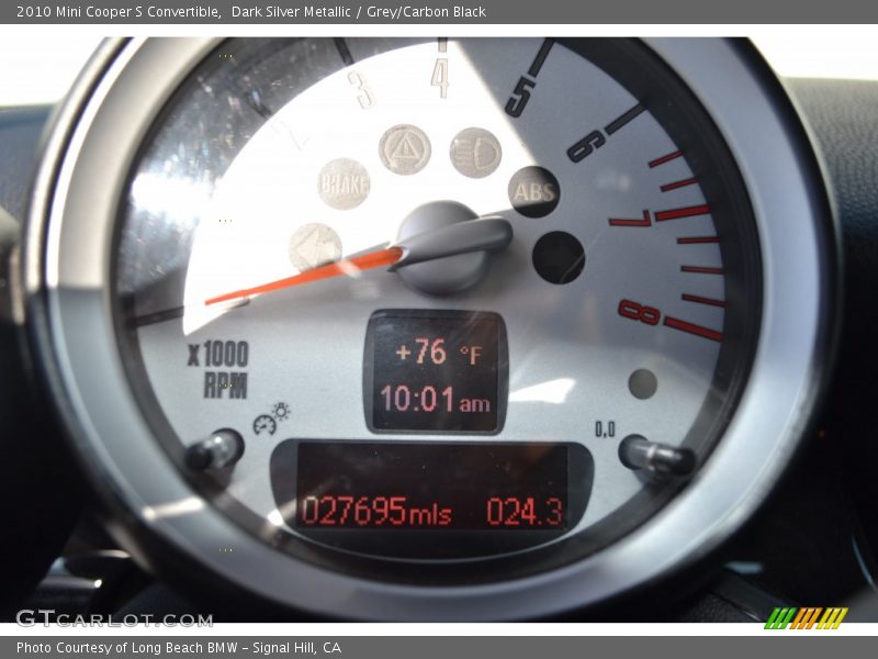 Dark Silver Metallic / Grey/Carbon Black 2010 Mini Cooper S Convertible