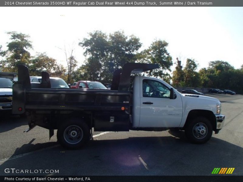 Summit White / Dark Titanium 2014 Chevrolet Silverado 3500HD WT Regular Cab Dual Rear Wheel 4x4 Dump Truck