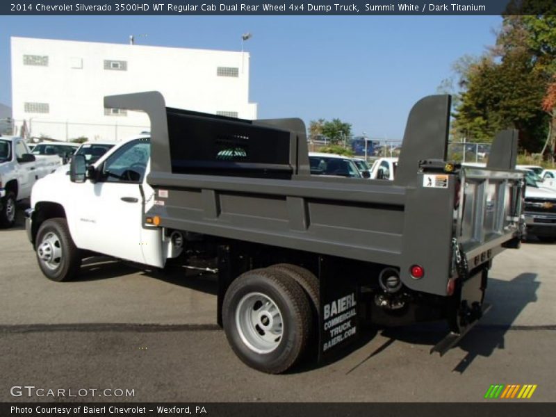 Summit White / Dark Titanium 2014 Chevrolet Silverado 3500HD WT Regular Cab Dual Rear Wheel 4x4 Dump Truck