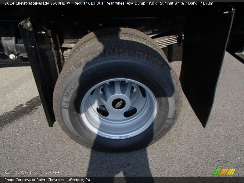Summit White / Dark Titanium 2014 Chevrolet Silverado 3500HD WT Regular Cab Dual Rear Wheel 4x4 Dump Truck