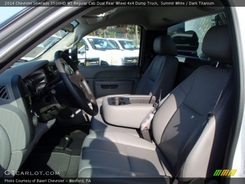 Summit White / Dark Titanium 2014 Chevrolet Silverado 3500HD WT Regular Cab Dual Rear Wheel 4x4 Dump Truck