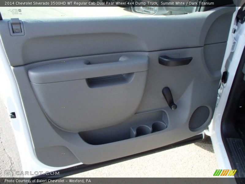 Summit White / Dark Titanium 2014 Chevrolet Silverado 3500HD WT Regular Cab Dual Rear Wheel 4x4 Dump Truck