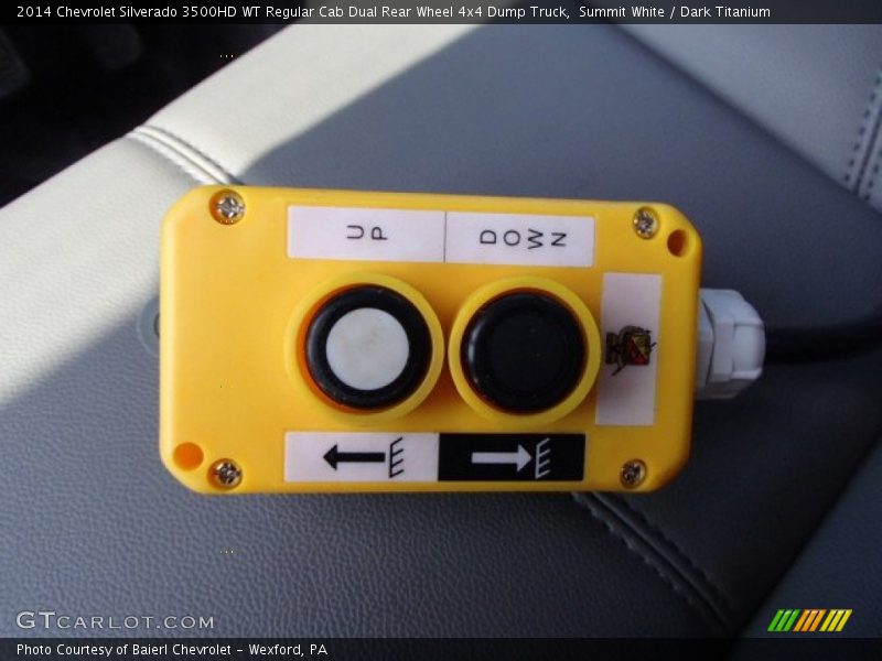 Summit White / Dark Titanium 2014 Chevrolet Silverado 3500HD WT Regular Cab Dual Rear Wheel 4x4 Dump Truck