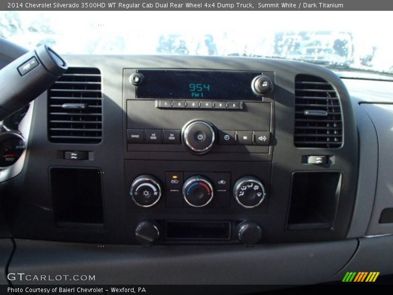 Summit White / Dark Titanium 2014 Chevrolet Silverado 3500HD WT Regular Cab Dual Rear Wheel 4x4 Dump Truck