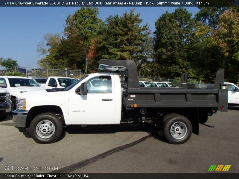  2014 Silverado 3500HD WT Regular Cab Dual Rear Wheel 4x4 Dump Truck Summit White