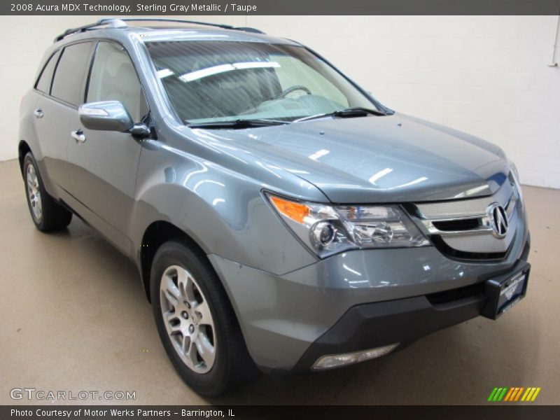 Sterling Gray Metallic / Taupe 2008 Acura MDX Technology