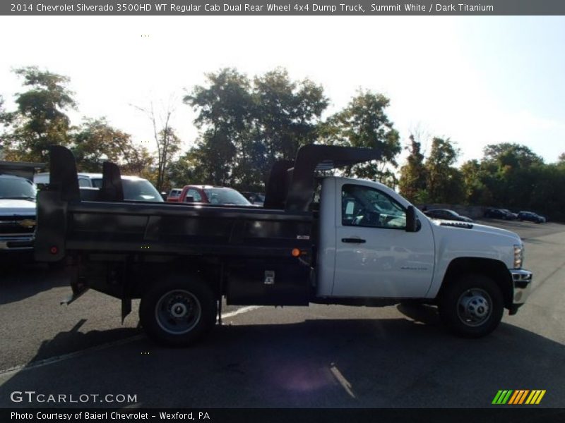 Summit White / Dark Titanium 2014 Chevrolet Silverado 3500HD WT Regular Cab Dual Rear Wheel 4x4 Dump Truck
