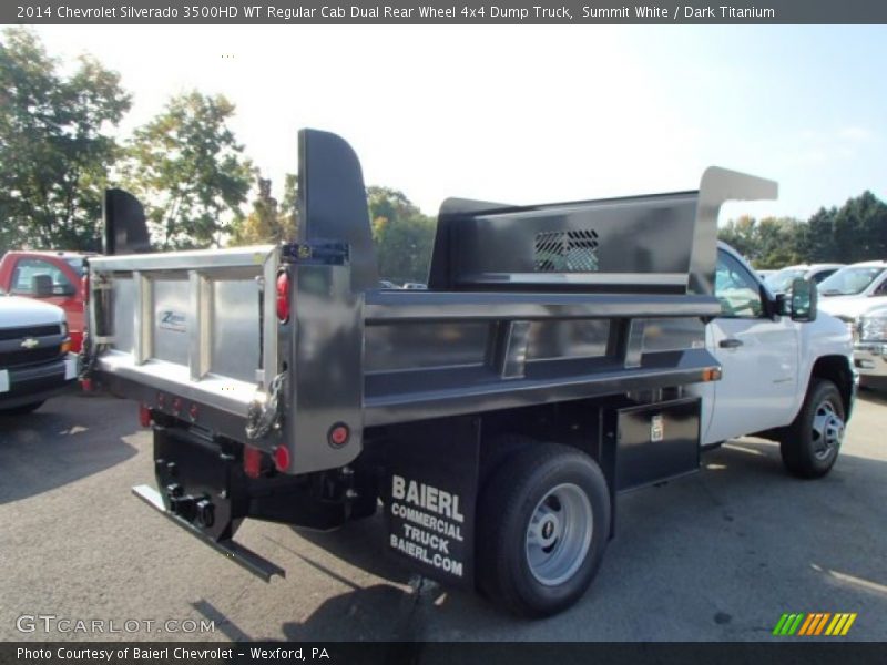 Summit White / Dark Titanium 2014 Chevrolet Silverado 3500HD WT Regular Cab Dual Rear Wheel 4x4 Dump Truck