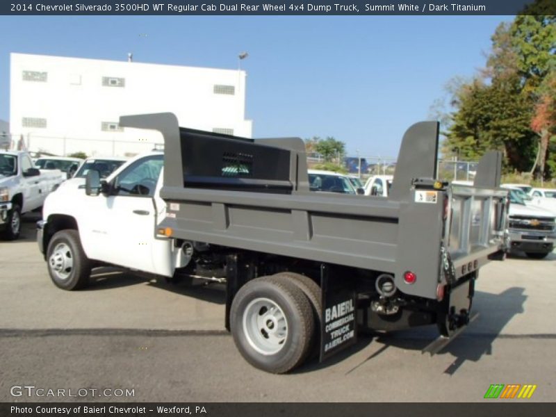 Summit White / Dark Titanium 2014 Chevrolet Silverado 3500HD WT Regular Cab Dual Rear Wheel 4x4 Dump Truck